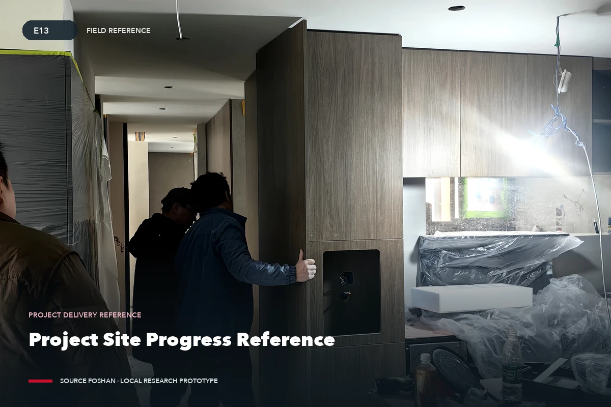 Illustrative research reference showing a site during installation and fit-out work.