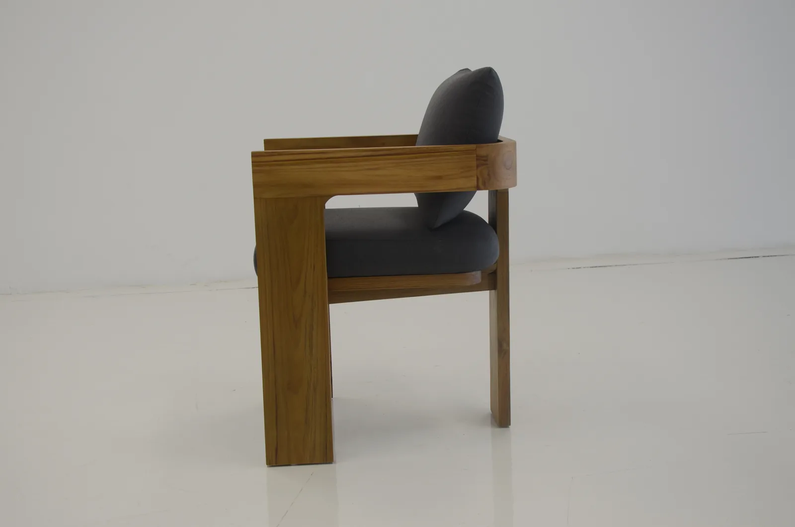 Timber-framed armchair with cane back
