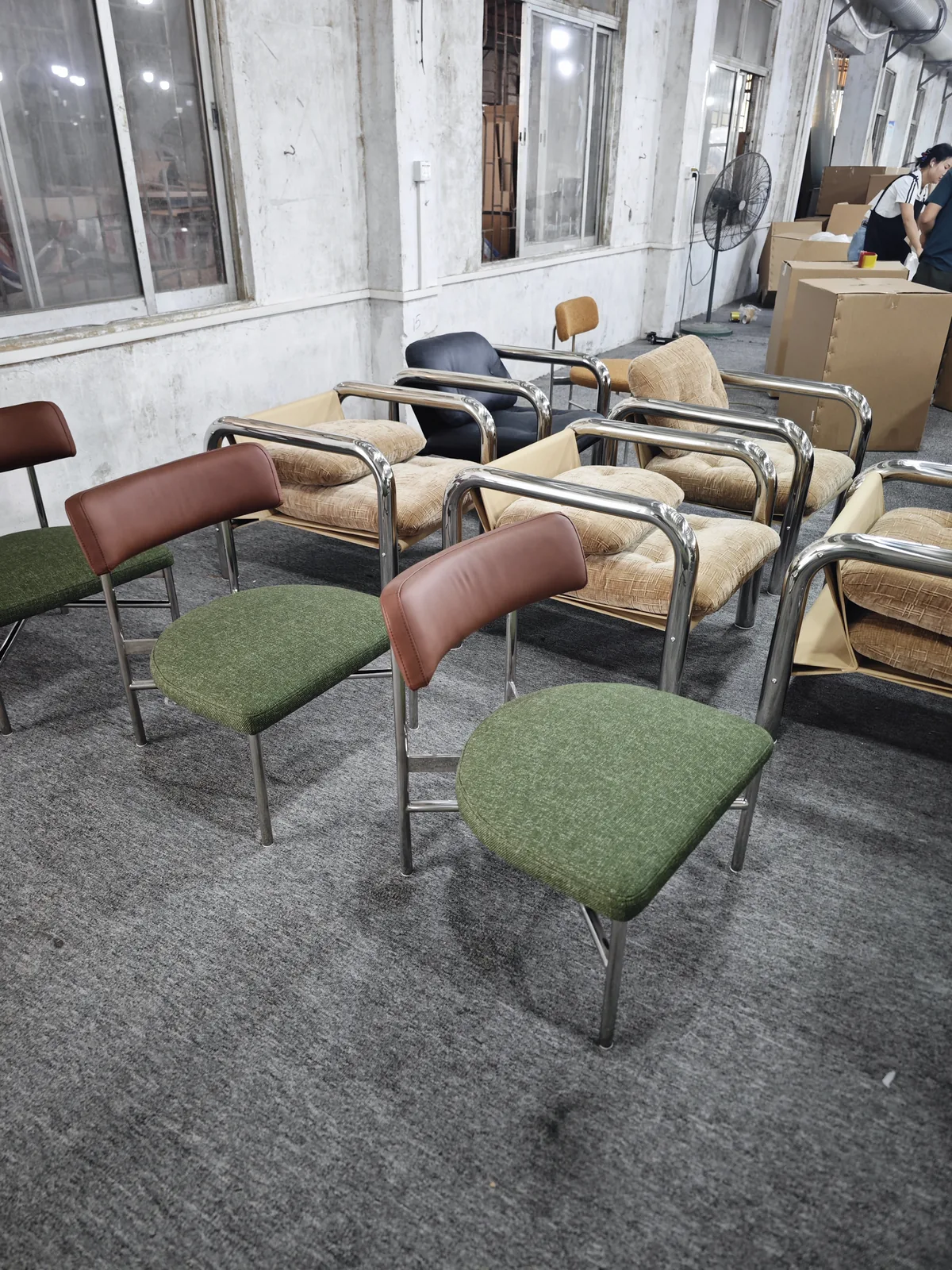 Seating group displayed in a Foshan showroom