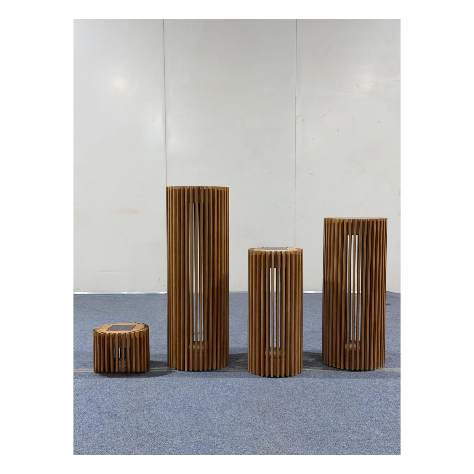 Slatted Teak Lanterns sourced from Foshan