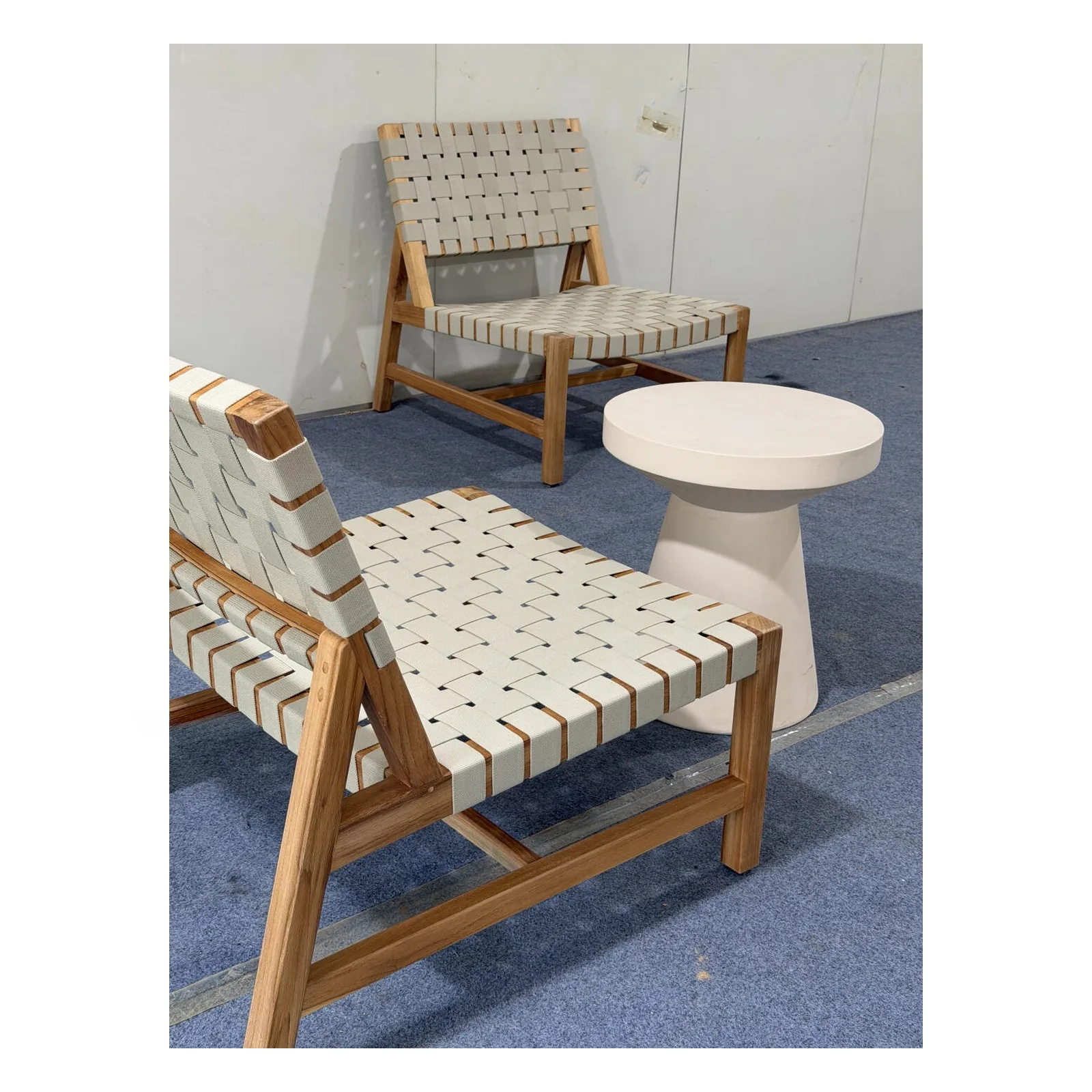 Strap-Woven Lounge Chair & Side Table sourced from Foshan