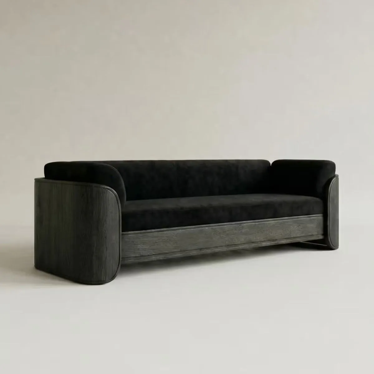 Black Curved Sofa sourced from Foshan