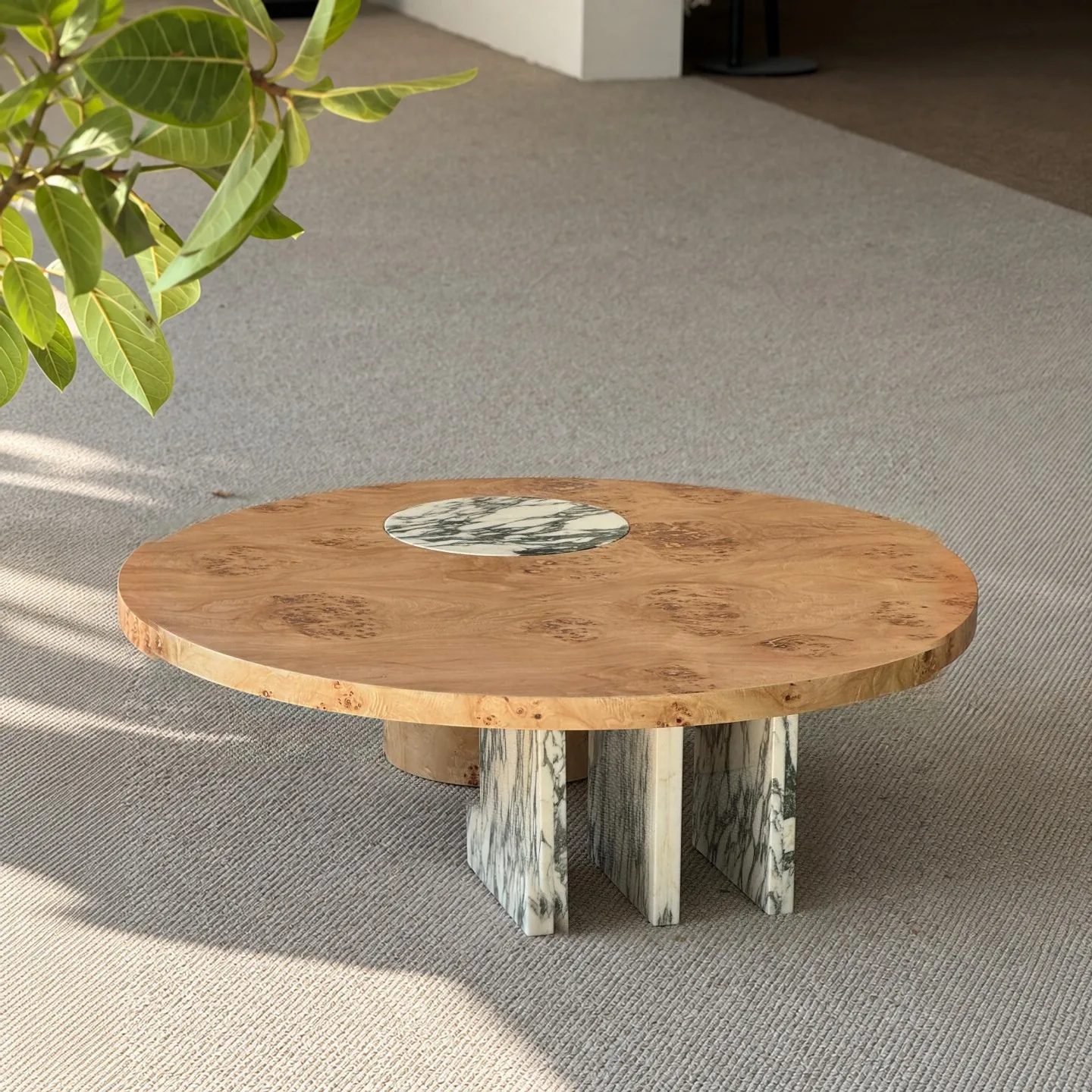 Burl Round Coffee Table sourced from Foshan