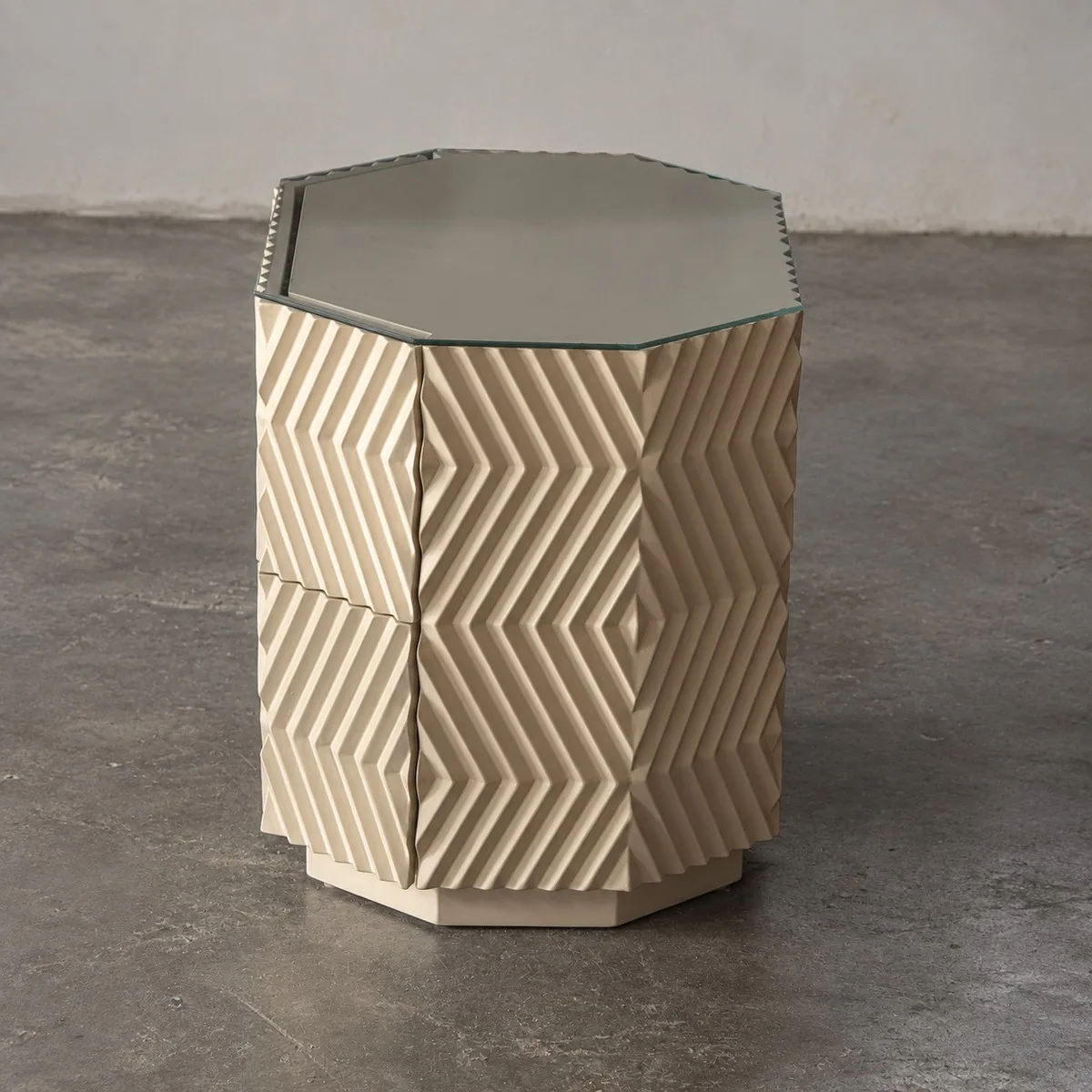Octagonal Marquetry Nightstand sourced from Foshan