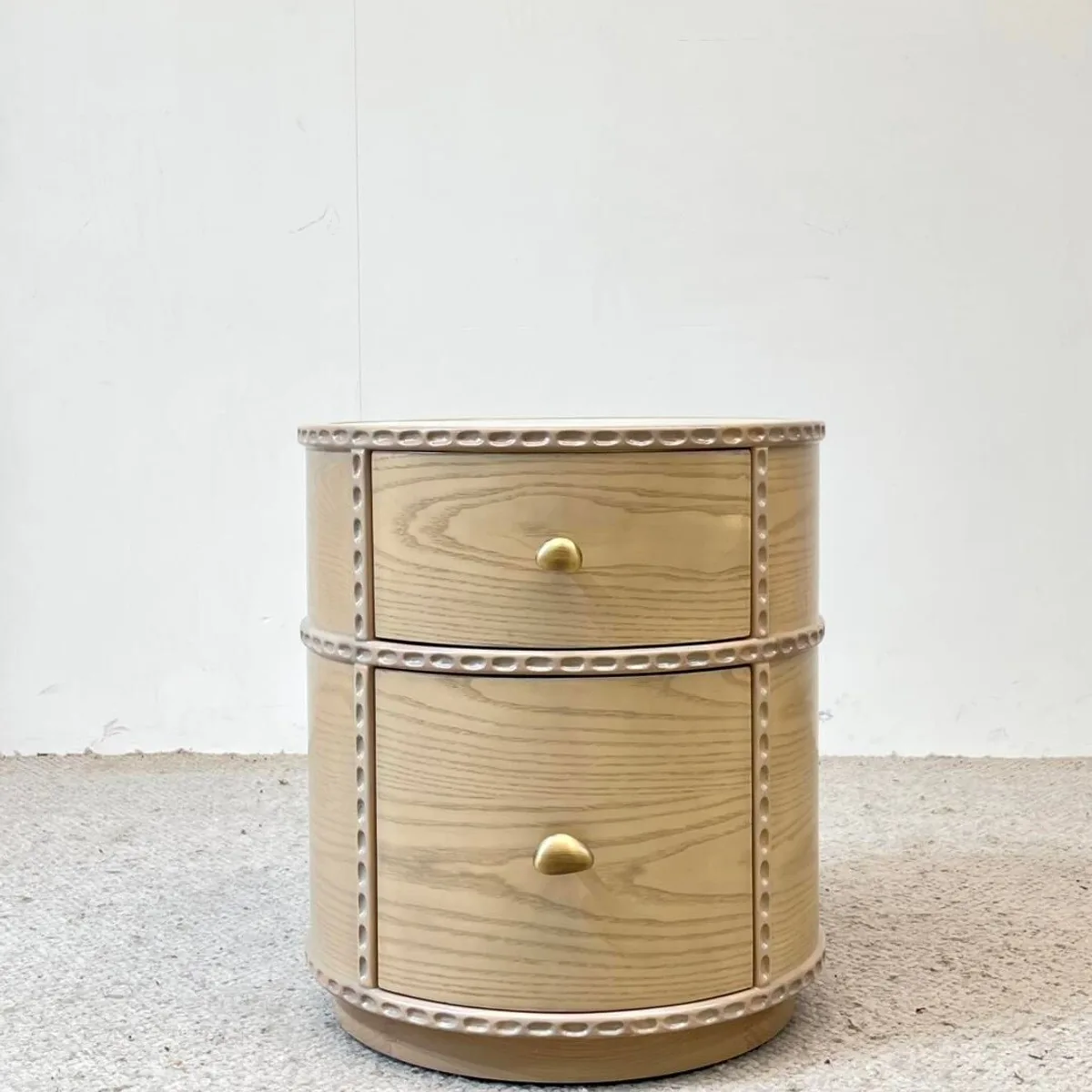 Marble-Top Oak Nightstand sourced from Foshan