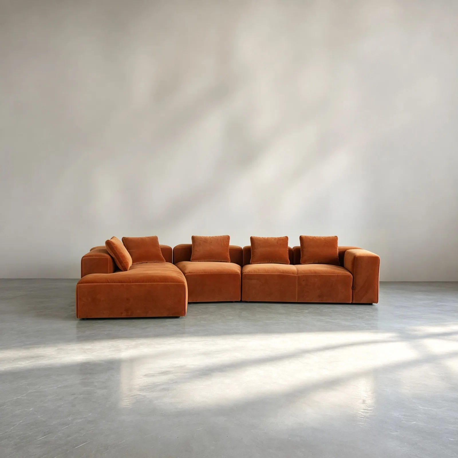 Rust Block Sofa sourced from Foshan