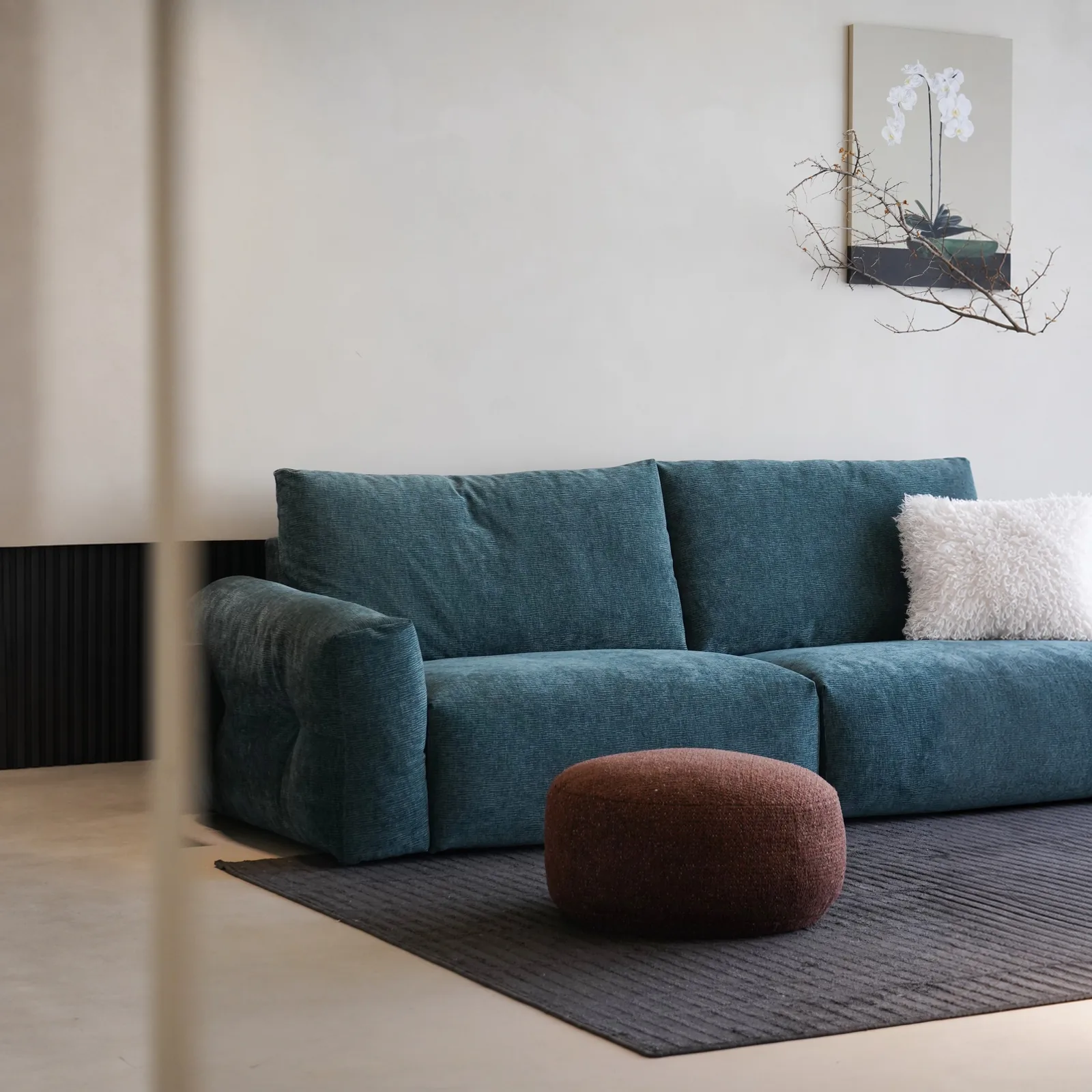 Teal Two-Seat Sofa sourced from Foshan
