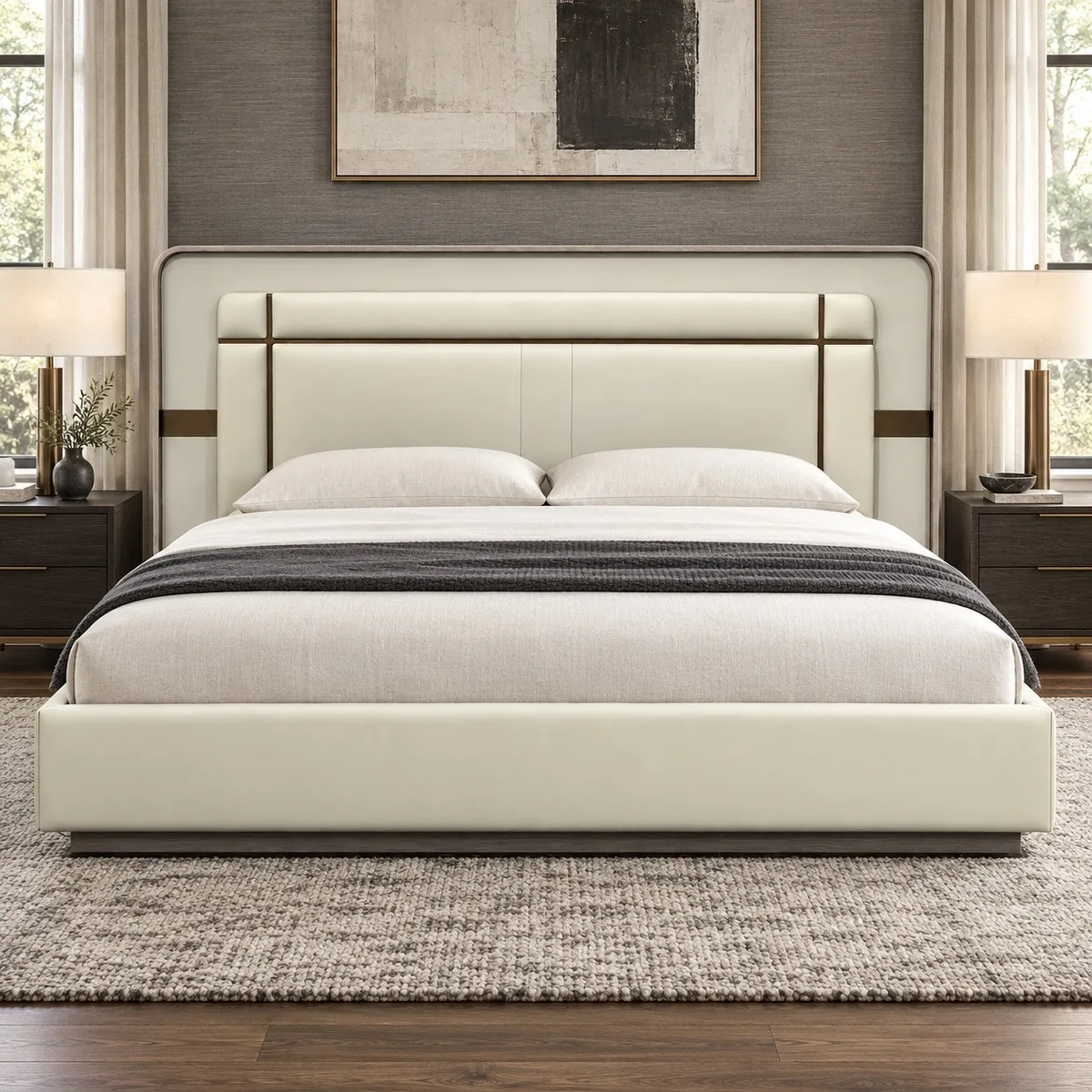 Tufted Cream Bed sourced from Foshan