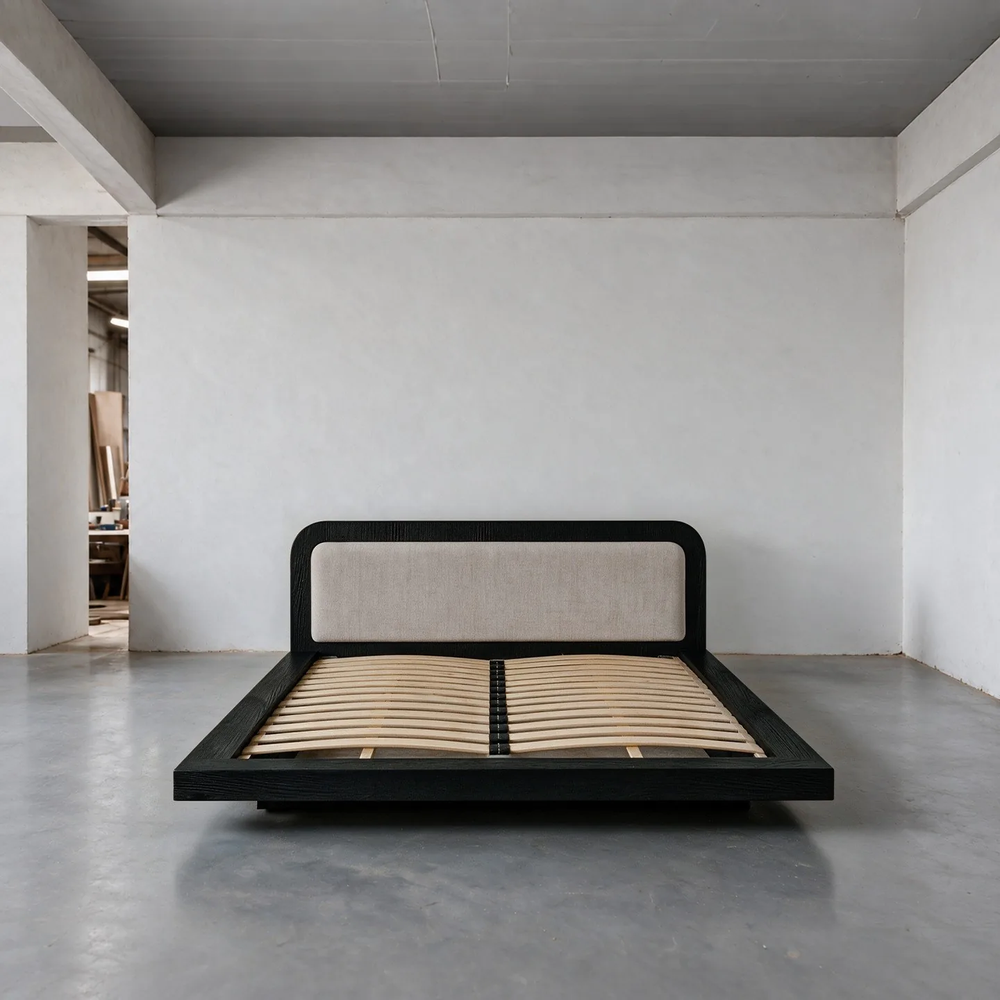 Solid-Wood Frame Bed sourced from Foshan