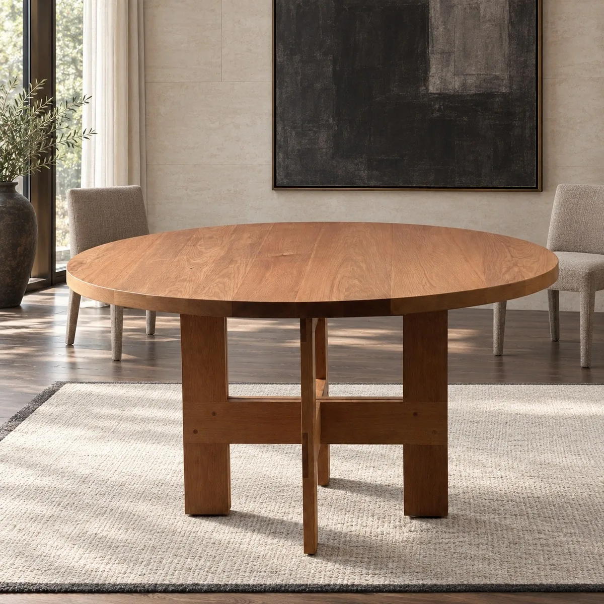 White Oak Round Table sourced from Foshan