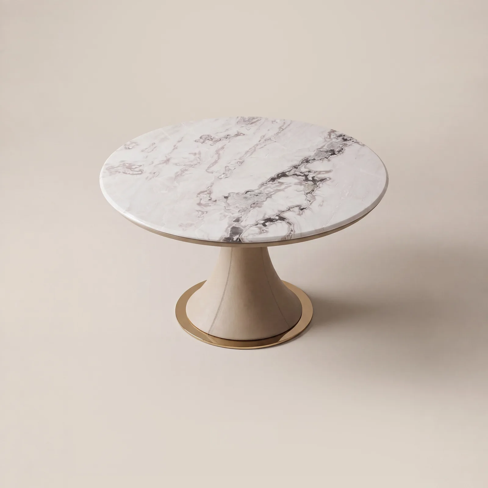 White Stone Trumpet-Base Table sourced from Foshan
