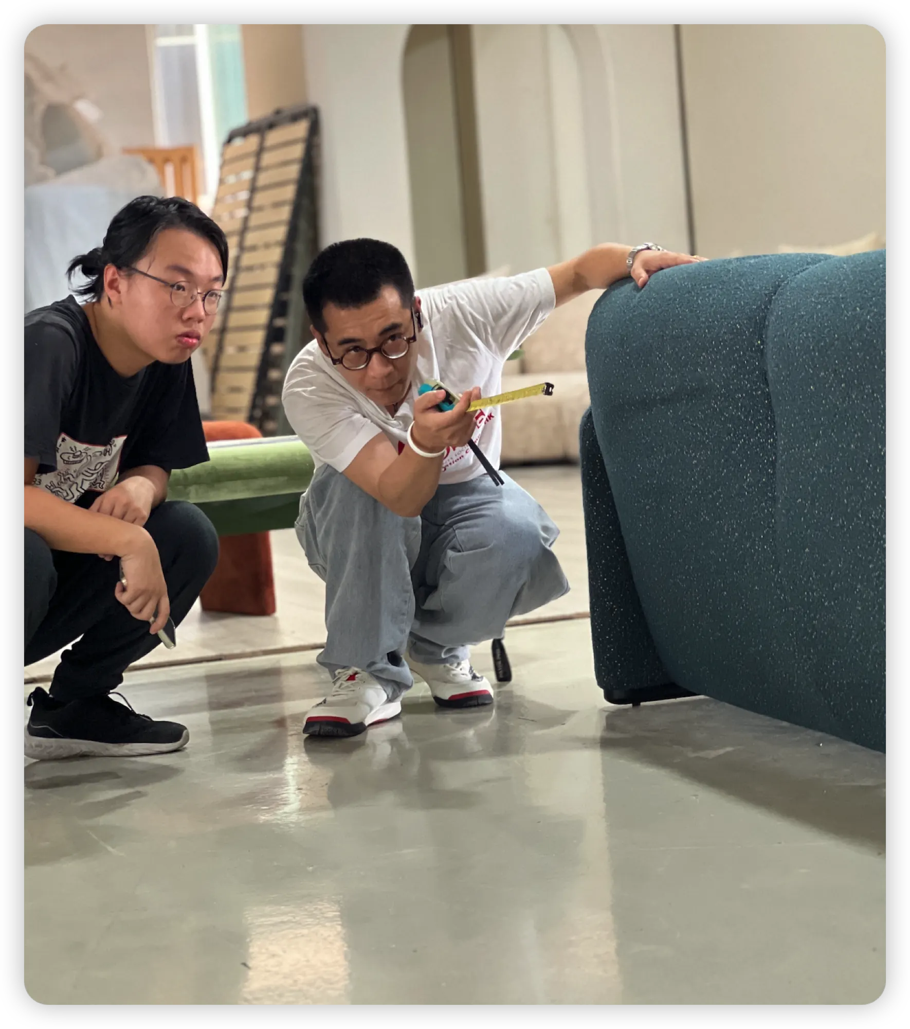 Team inspecting at factory