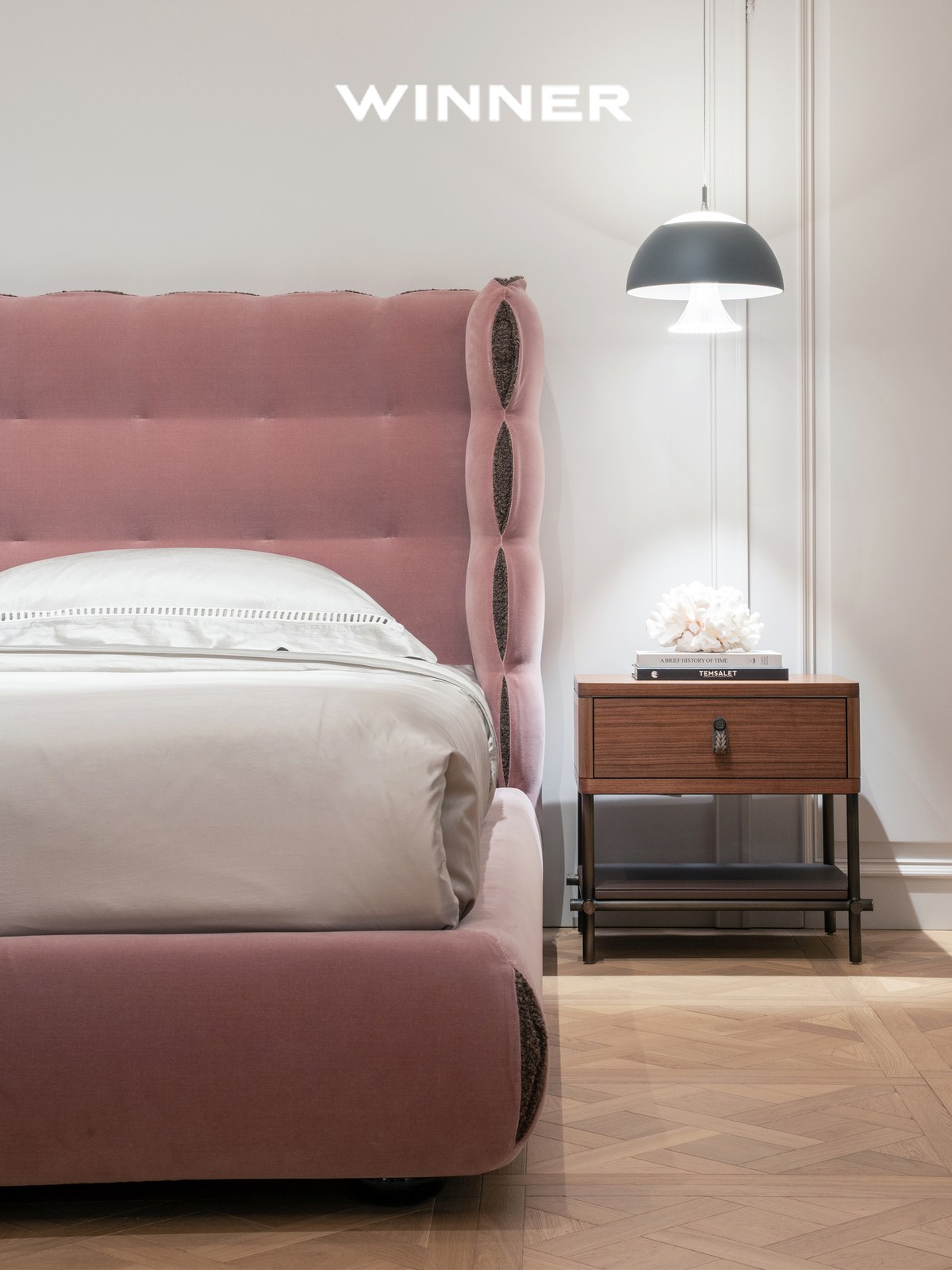 WINNER CASA · Foshan · Upholstered bed detail · WINNER CASA collection reference