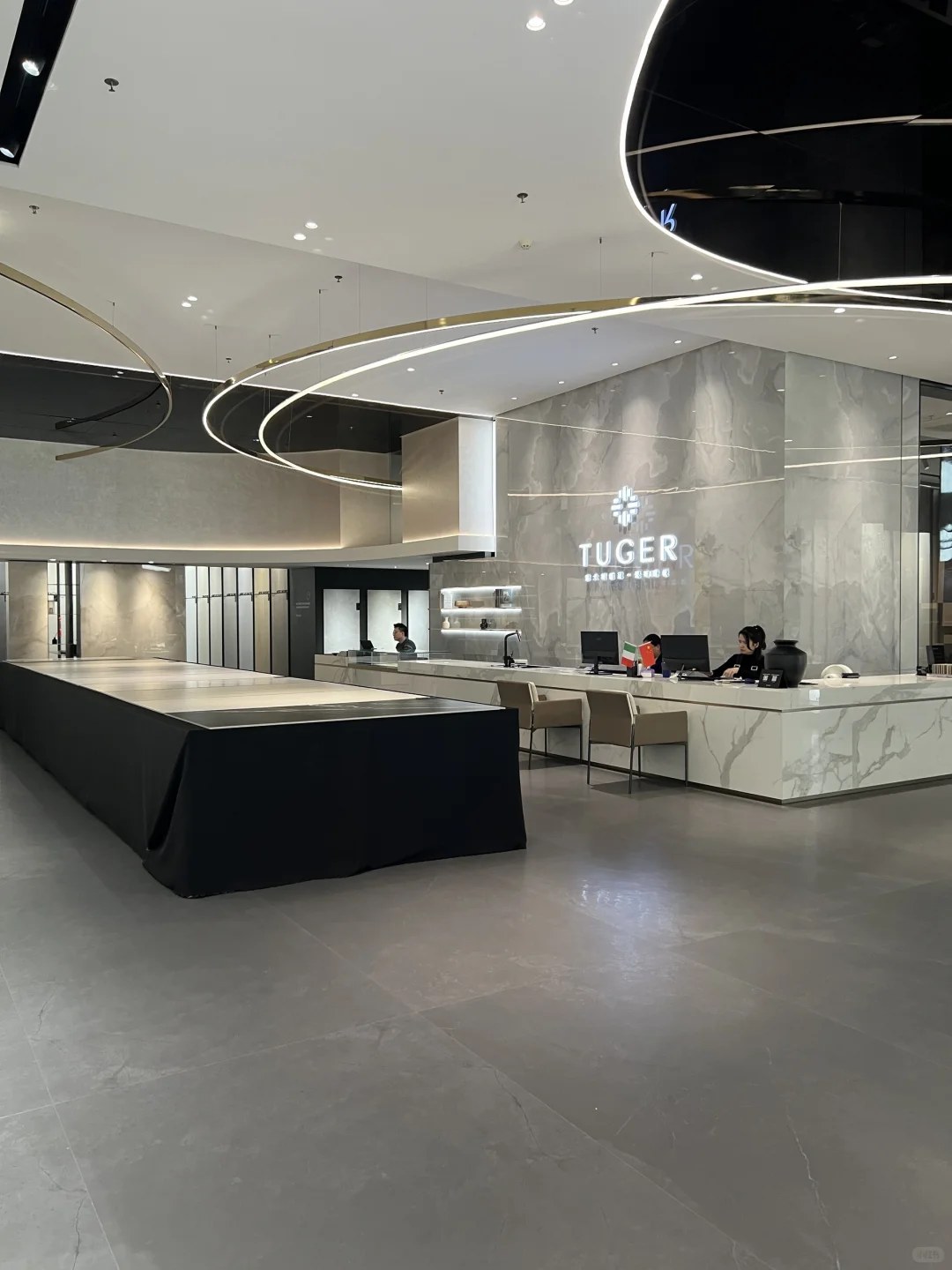 TUGER Tile Headquarters Showroom · TUGER · showroom reception