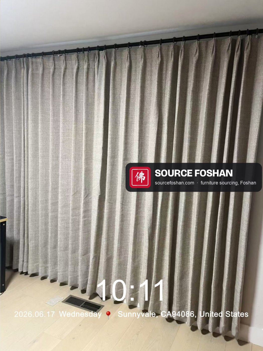 Curtains in the second bedroom, 10:11