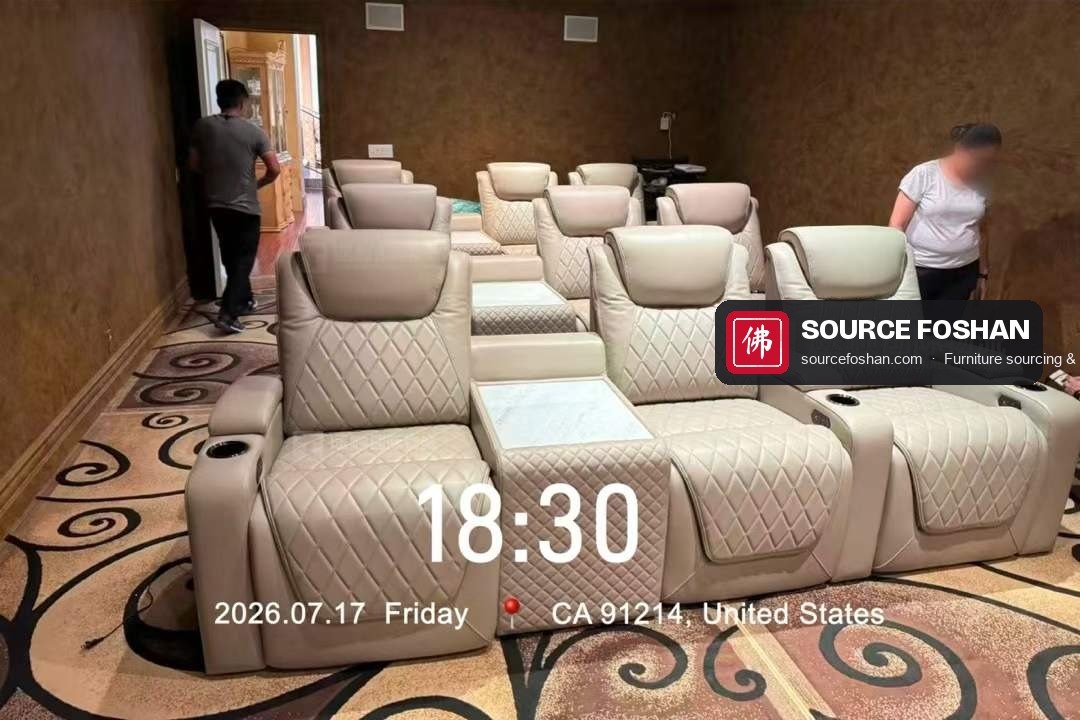 Home cinema recliner seats installed