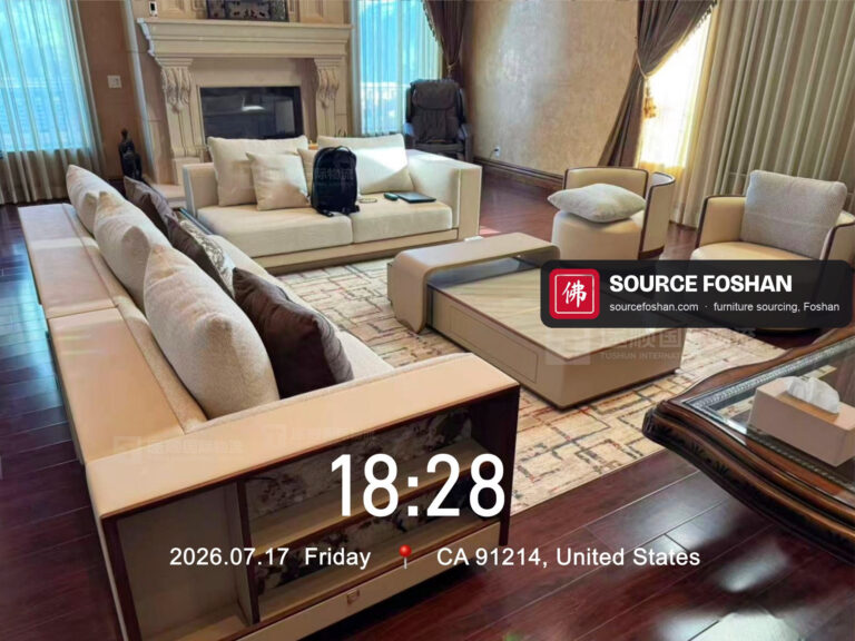 Living room set installed, 18:28