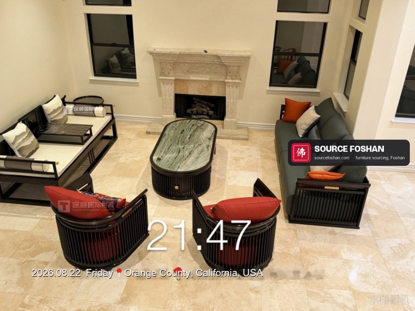 Living room sofa, armchairs and coffee table, 21:47