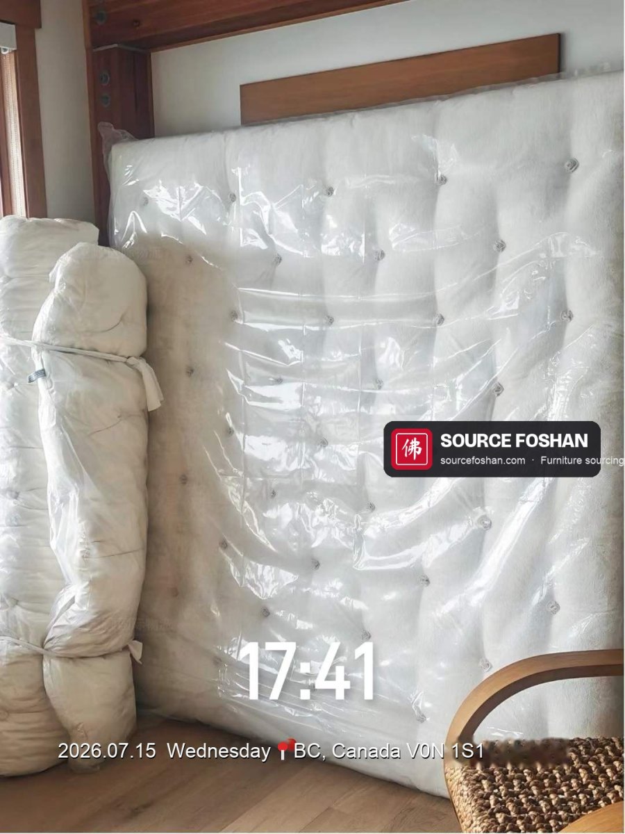 Mattress and bedding from Foshan delivered still in protective wrap