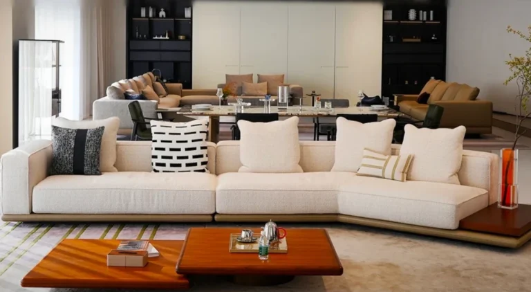 Möbel ausgestellt in einem Foshan-Möbel-Showroom
