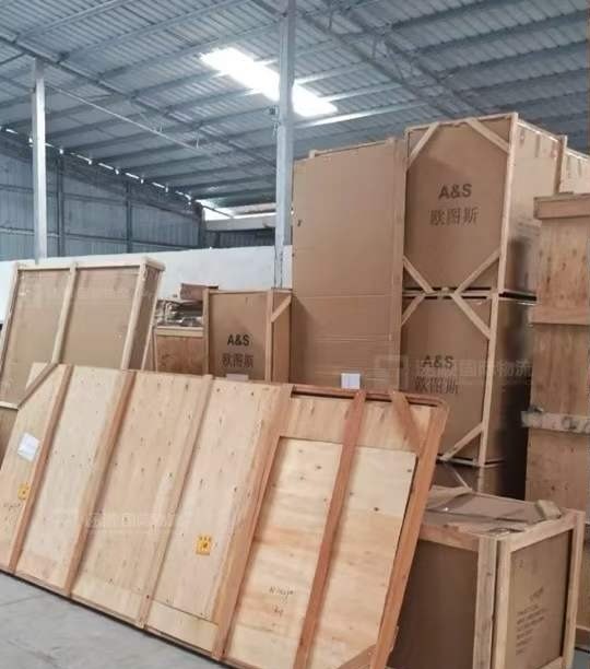 Whole-home order collected and crated at the Foshan warehouse, 12 June 2026