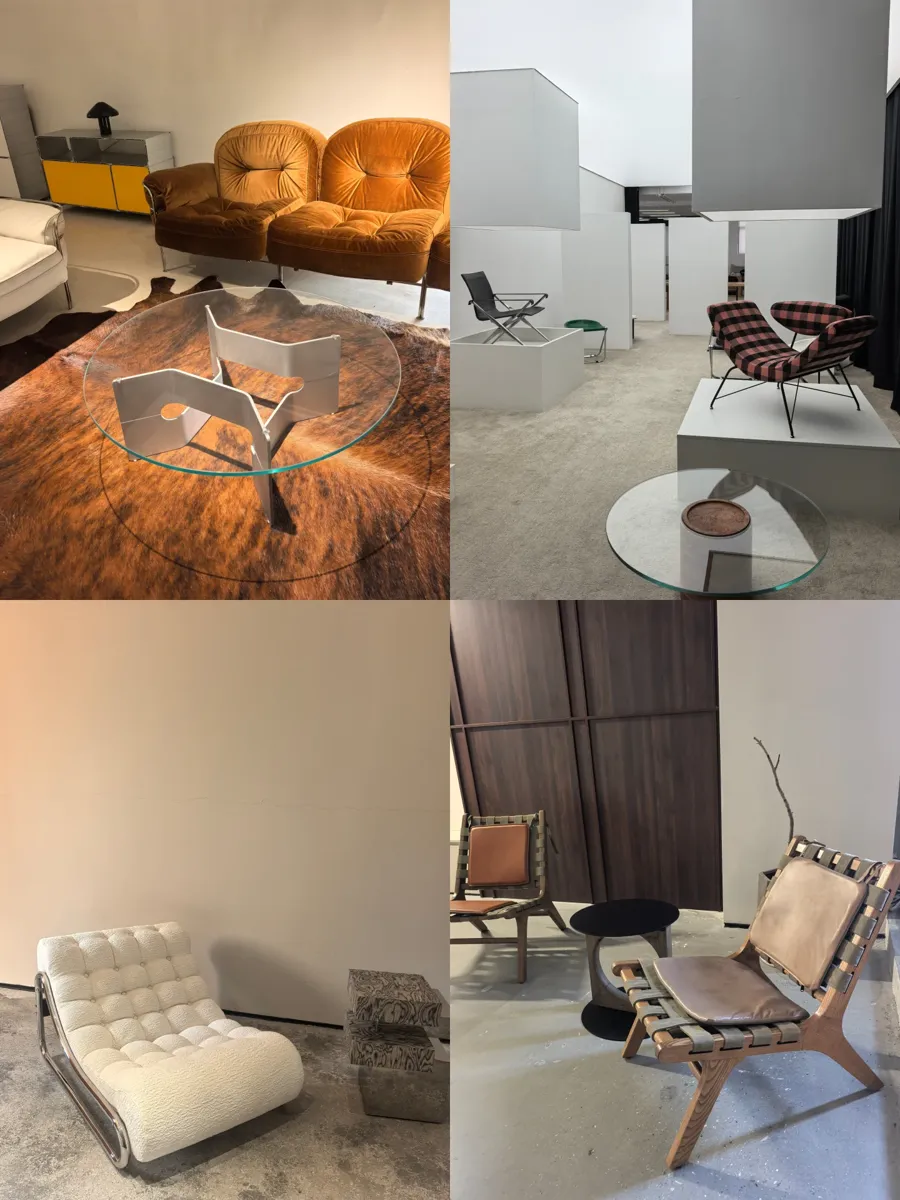 An independent mid-century showroom in Lecong — delivery on stock designs was quoted at 10–15 days.