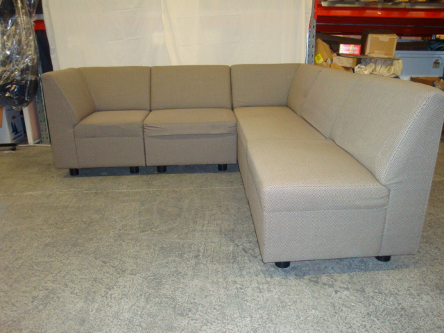 Unrelated modular sofa illustrating a sectional packing question
