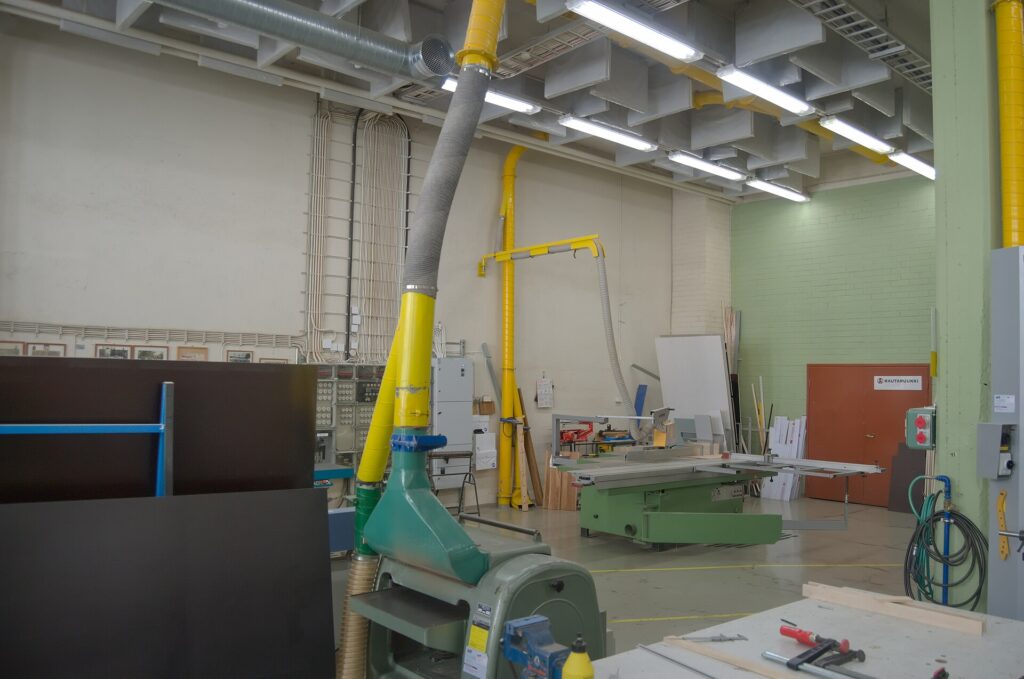 Unrelated woodworking shop illustrating a process walk